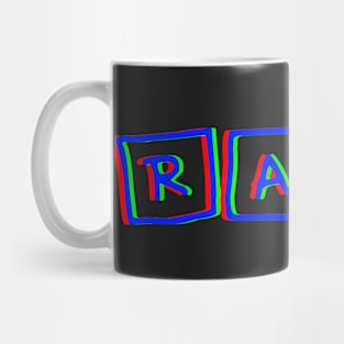 Rave optical illusion festival trippy vibe design Mug